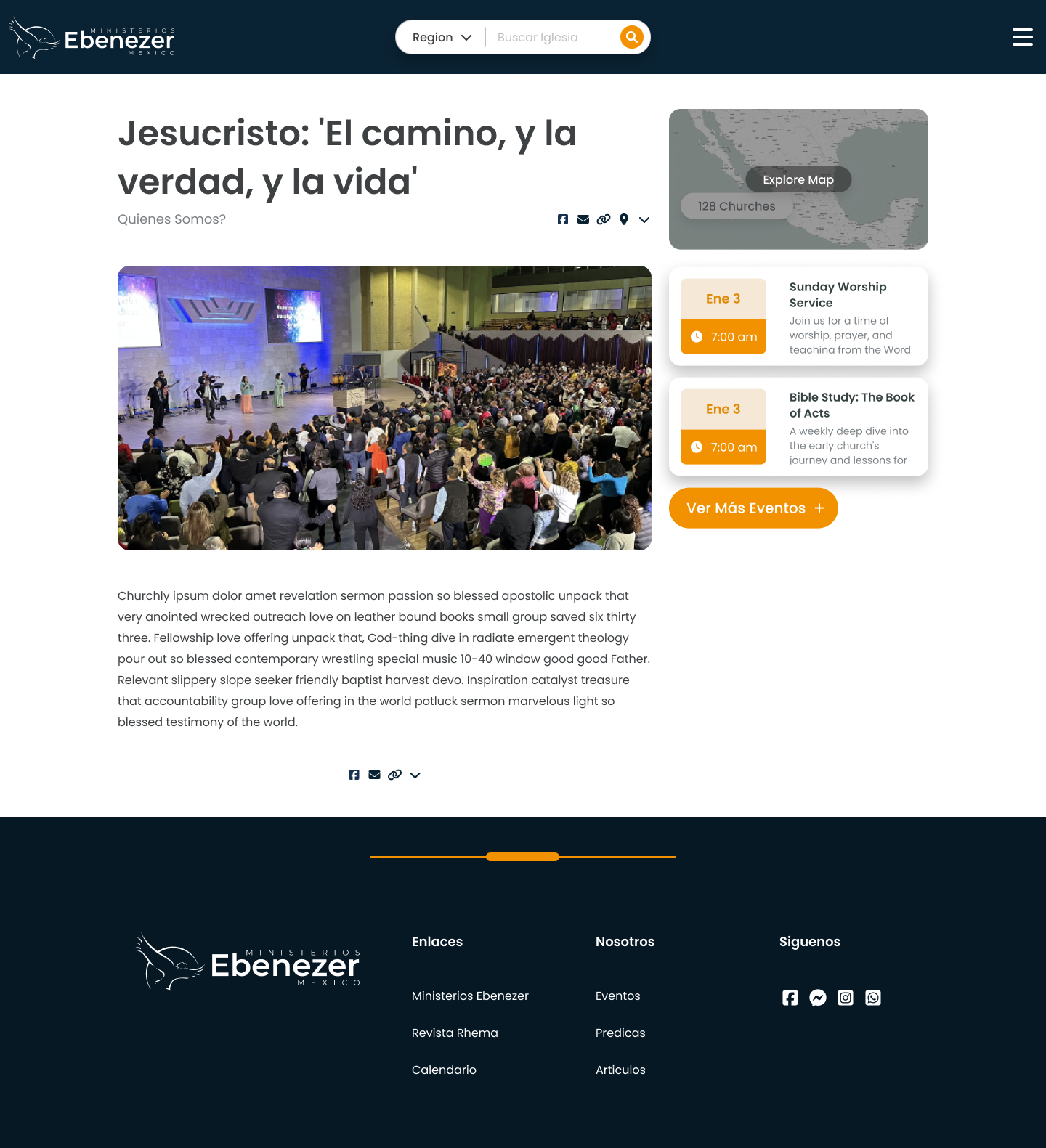 Ministerios Ebenezer — screen 3